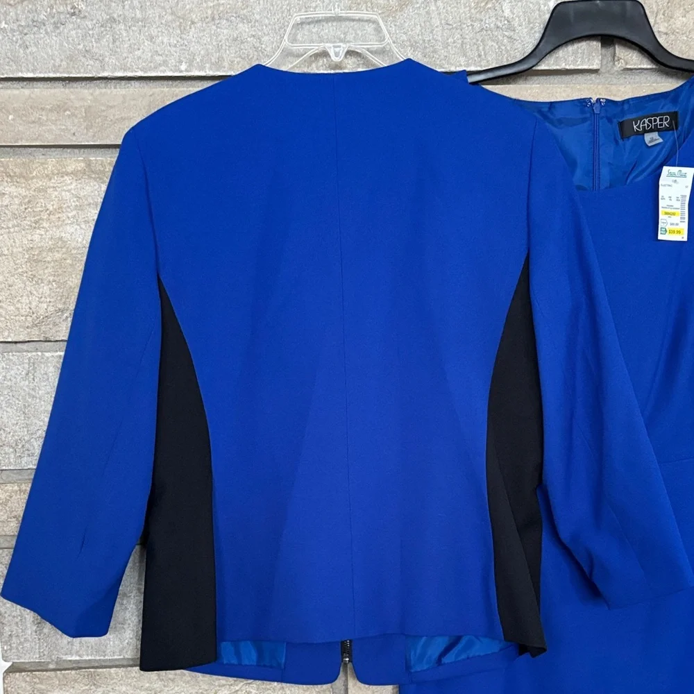 NWT Kasper Royal Blue and Black Women's Suit - Picture 6 of 16